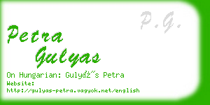 petra gulyas business card